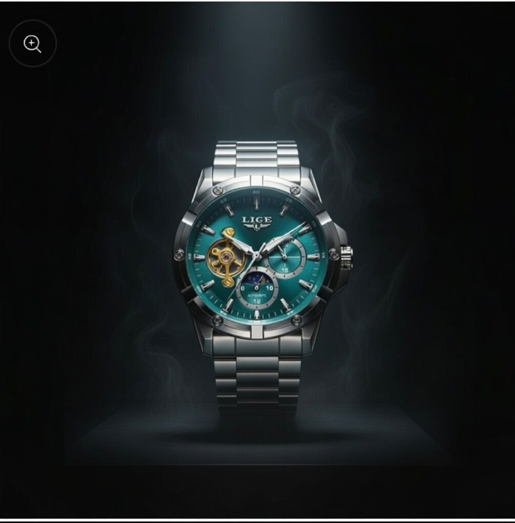 Montre mécanique ronde vintage premium LlGE