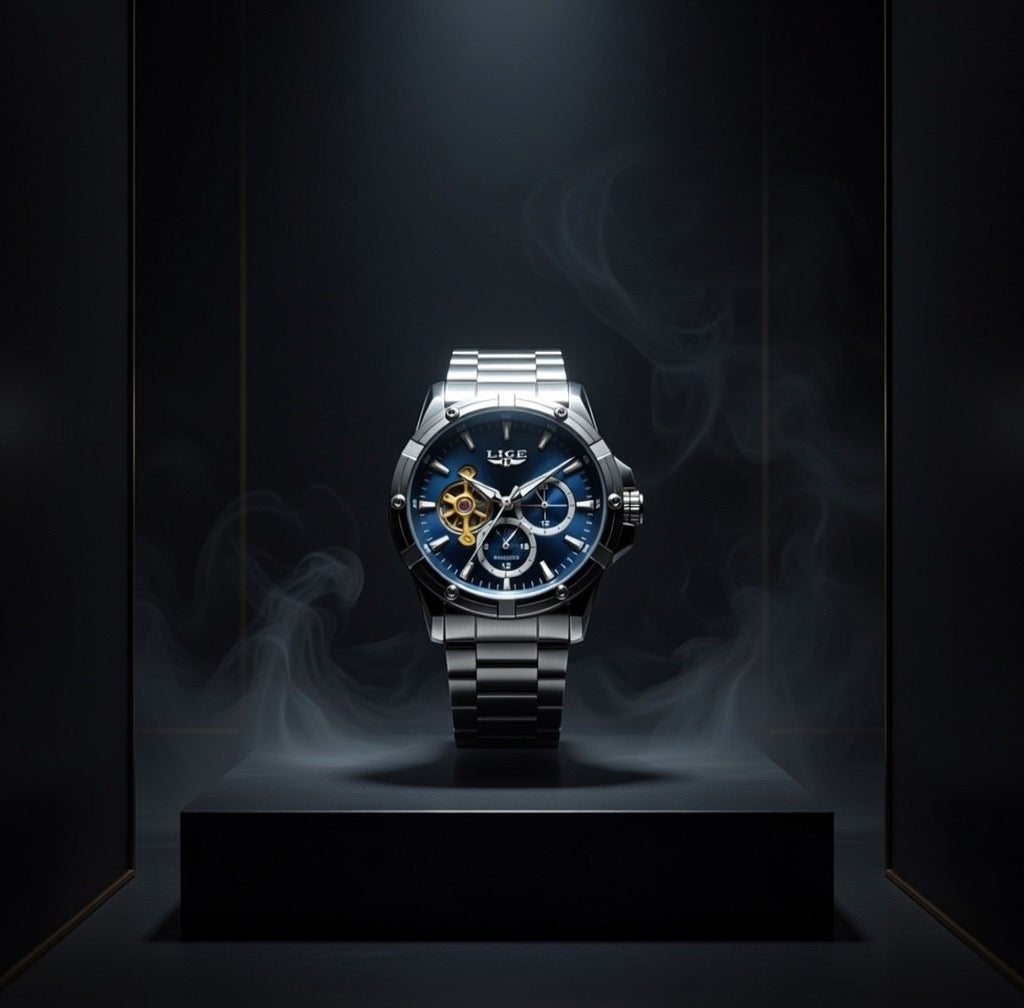 Montre mécanique ronde vintage premium LlGE